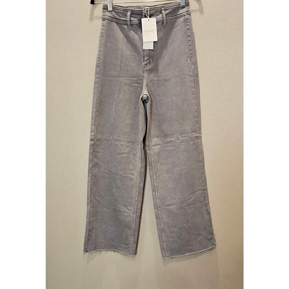NWT Weste Wide Leg Crop Fray Bottom Pants Size 27 - Picture 1 of 6